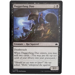 x4 Daggerfang Duo Bloomburrow Black Creature Rat Squirrel Common Playset M/NM - Image 1