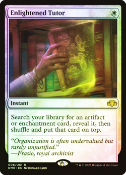 FOIL Enlightened Tutor [Dominaria Remastered #6] M/NM MTG Magic - Image 1