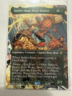 MTG Spider-Ham, Peter Porker 0201 Regular (Borderless) Marvel's Spider-Man NM - Image 1
