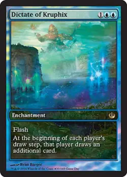 1 x Dictate of Kruphix Game Day Promo - Journey into Nyx - Moderate Play - MTG - Image 1