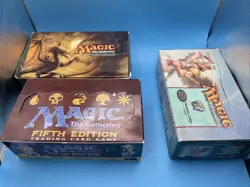 Mtg Fifth Edition, 7th Edition & 9th Edition Empty Booster Boxes For Display! - Image 1