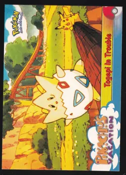 Pokemon - Togepi in Trouble Pokemon Topps Pikachu's Vacation #45 Blue Logo NM - Image 1