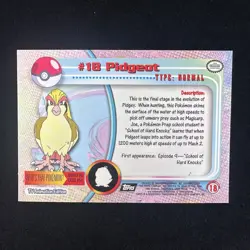 1999 Topps Pokemon TV Series 1 Pidgeot Foil (Black Logo) - Image 2