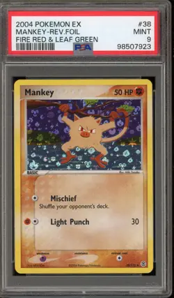 Pokemon Mankey EX Fire Red & Leaf Green Reverse Holo #38 PSA 9 Mint - Image 1