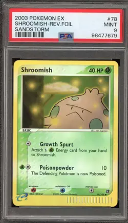 Pokemon Shroomish EX Sandstorm Reverse Holo #78 PSA 9 Mint - Image 1