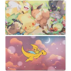 SOLD OUT! Dreamy Dragonite & Sleeping Eevee Pika Playmats BRAND NEW - Image 1