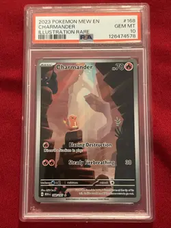 Pokemon Scarlet & Violet Charmander Illustration 151 Series 168/165 PSA 10 - Image 3