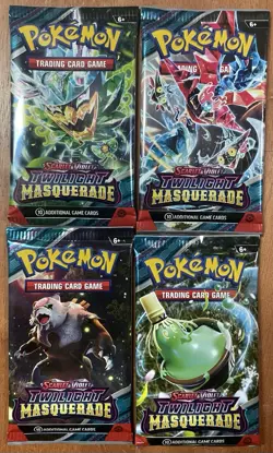 Pokemon Twilight Masquerade Set of 4 Booster Packs - Image 1