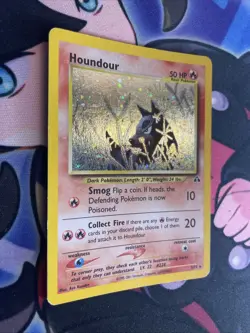 Houndour 5/75 Pokemon Neo Discovery Holo LP SWIRL - Image 2