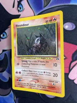 Houndour 5/75 Pokemon Neo Discovery Holo LP SWIRL - Image 3