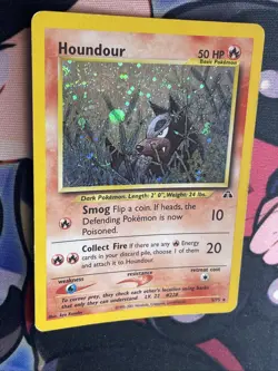 Houndour 5/75 Pokemon Neo Discovery Holo LP SWIRL - Image 4