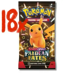 Pokemon TCG Paldean Fates Booster Pack 18x Packs (EIGHTEEN PACKS) - Image 1