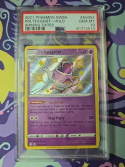 Pokemon TCG Sword & Shield Shining Fates Shiny Vault Polteageist SV053 PSA 10 - Image 1