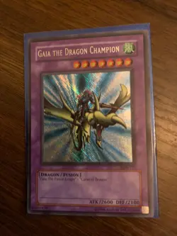 Yu-Gi-Oh! TCG Gaia the Dragon Champion LOB-125 Holographic Excellent Condition - Image 1