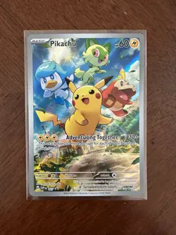 Pikachu SVP 027 Pokemon TCG S&V Paldea Evolved Black Star Promo Card - Image 1