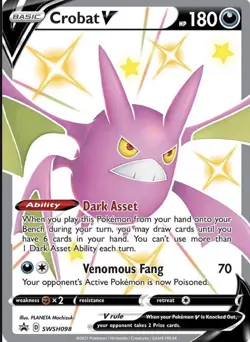 Crobat V SWSH098 - Sword & Shield Promo Card - NM - Image 1