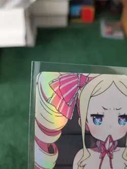 CUTE BLONDE GIRL WAIFU FOIL ANIME CARD - Image 4