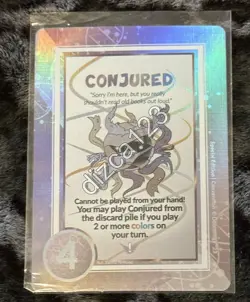 SDCC 2023 Doomlings Exclusive Holofoil Unplayed #4 Conjured Card Rare - Image 1