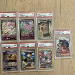 7x Pokemon Graded Card Lot - PSA 8 And 9 - English - Image 1