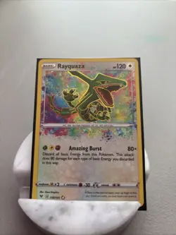 Pokemon TCG Vivid Voltage Rayquaza Holo Card 138/185 Amazing Rare - Image 1