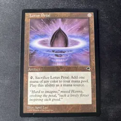 MTG Lotus Petal Magic the Gathering Artifact 1997 Card April Lee - Image 1