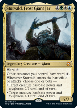Heavy Play, English MTG Foil Storvald, Frost Giant Jarl - Foil Commander: Advent - Image 1