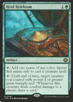 Light Play, English MTG Regular Herd Heirloom Tarkir: Dragonstorm Magic the Gath - Image 1