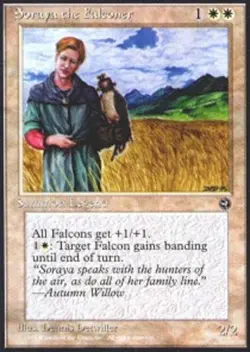 NM-Mint, English MTG Regular Soraya the Falconer Homelands Magic the Gathering - Image 1