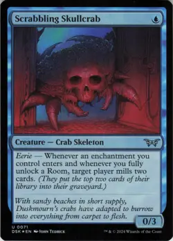 Scrabbling Skullcrab U Duskmourn: House of Horror 71 NM Foil MTG - Image 1