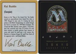 Moderate Play, English MTG Regular Biography - Kai Budde - 1999 World Championsh - Image 1