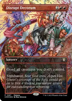 NM-Mint, English MTG Foil Disrupt Decorum (Launch Party & Release Event Promos) - Image 1
