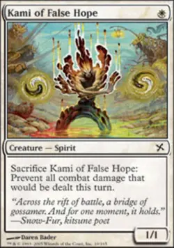 Moderate Play, English MTG Regular Kami of False Hope Betrayers of Kamigawa Magi - Image 1