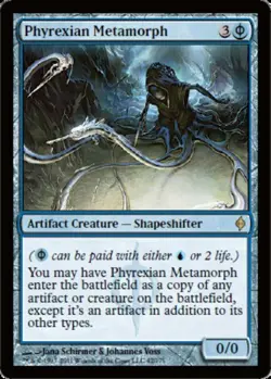 Moderate Play, English MTG Regular Phyrexian Metamorph New Phyrexia Magic the Ga - Image 1