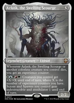 NM-Mint, English MTG Foil Azlask, the Swelling Scourge - Foil Etched Commander: - Image 1