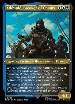 Light Play, English MTG Foil Adewale, Breaker of Chains - Foil Etched Assassin's - Image 1