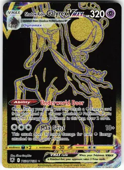Shadow Rider Calyrex VMAX (Secret) TG30/TG30 Pokemon SWSH10: Astral Radiance NM - Image 1