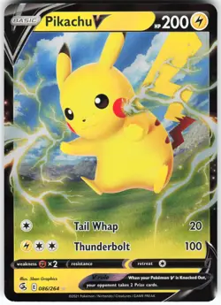 Pikachu V 086/264 Pokemon SWSH08: Fusion Strike Holo Ultra Rare NM - Image 1