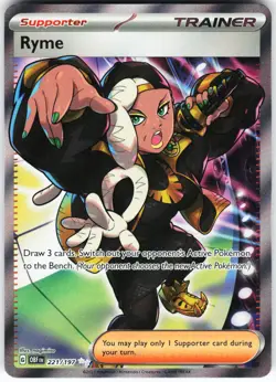 Ryme - 221/197 Pokemon SV03: Obsidian Flames Holo Ultra Rare NM - Image 1