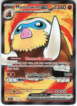 Mamoswine ex - 174/159 Pokemon SV09: Journey Together Holo Ultra Rare NM - Image 1