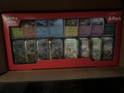 Pokemon Prismatic Evolutions 8 Mini-Tins w Promo Cards Costco IN HAND - Image 1
