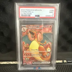 2023 Pokemon MEWEN Charizard ex Ultra rare 183/165 PSA 9 - Image 1