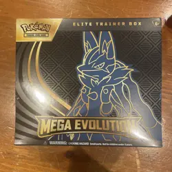 Pokemon TCG Mega Evolutions Elite Trainer Box Lucario Art (SOME TEARS IN SEAL) - Image 1