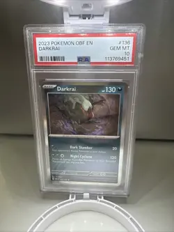 2023 Pokemon Obsidian Flames EN Darkrai PSA 10 - Image 1