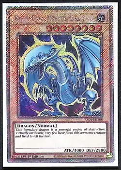 RA04-EN108 Blue-Eyes White Dragon MP22 ART Platinum Secret Rare 1st Editi Yugioh - Image 1