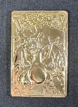 (4) 1999 Pokemon 23K Gold Plated Card Burger King Charizard Pikachu Poliwhirl - Image 4