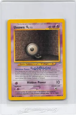 UNOWN Q 59/105 - Neo Destiny - 1995-2000 - VINTAGE WotC Pokemon CARD - LP - Image 1