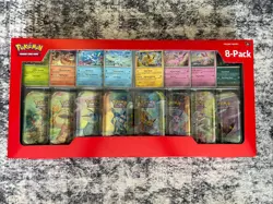 SEALED Pokemon Prismatic Evo 8 Mini Tins w/ Promo Cards Costco *DESCRIPTION* - Image 2