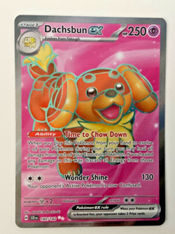 Dachsbun ex 160/142 Stellar Crown (SCR) NM Full Art Pokemon Card - Image 1