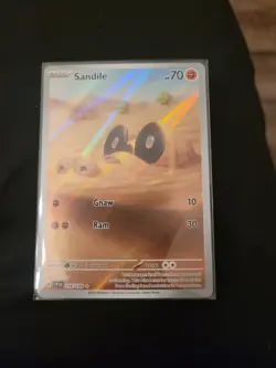 Pokemon TCG Sandile Illustration Rare Card 216/198 Scarlet & Violet Base Set - Image 2