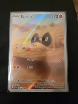 Pokemon TCG Sandile Illustration Rare Card 216/198 Scarlet & Violet Base Set - Image 4